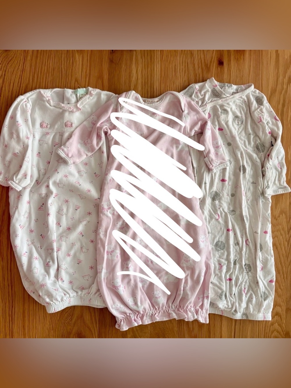 2 Premium Baby Gowns - Angel Dear and Baby Threads